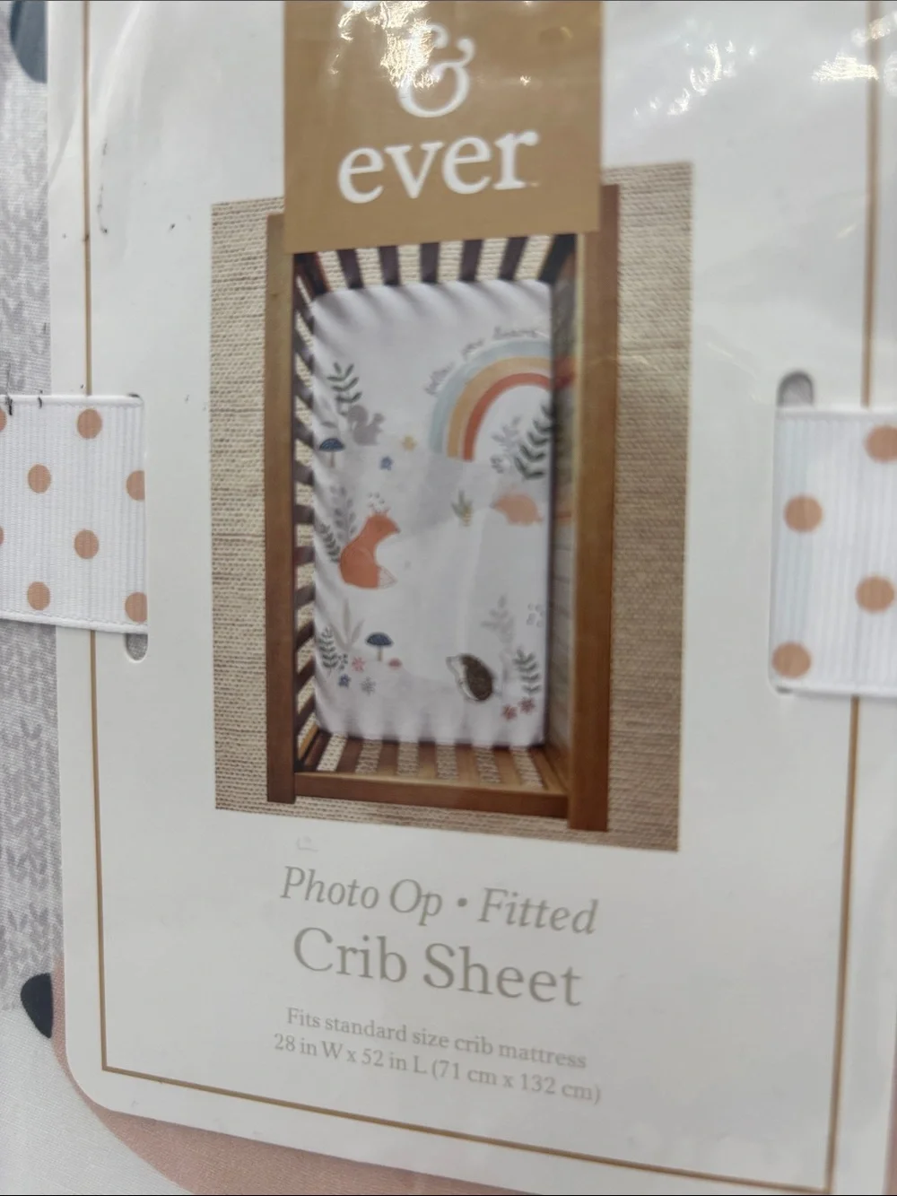 Ever & Ever Floral Woodland Animals 100% Cotton Crib Sheet